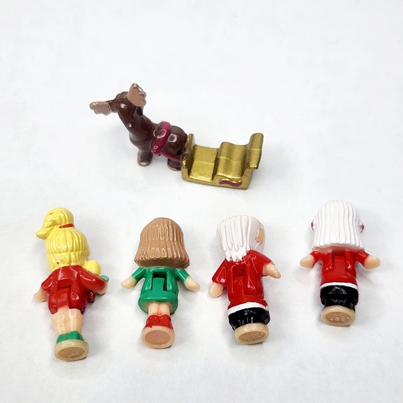 1993 Polly Pocket Christmas Holiday Toy Shop Figures Vintage Bluebird - Picture 2 of 2